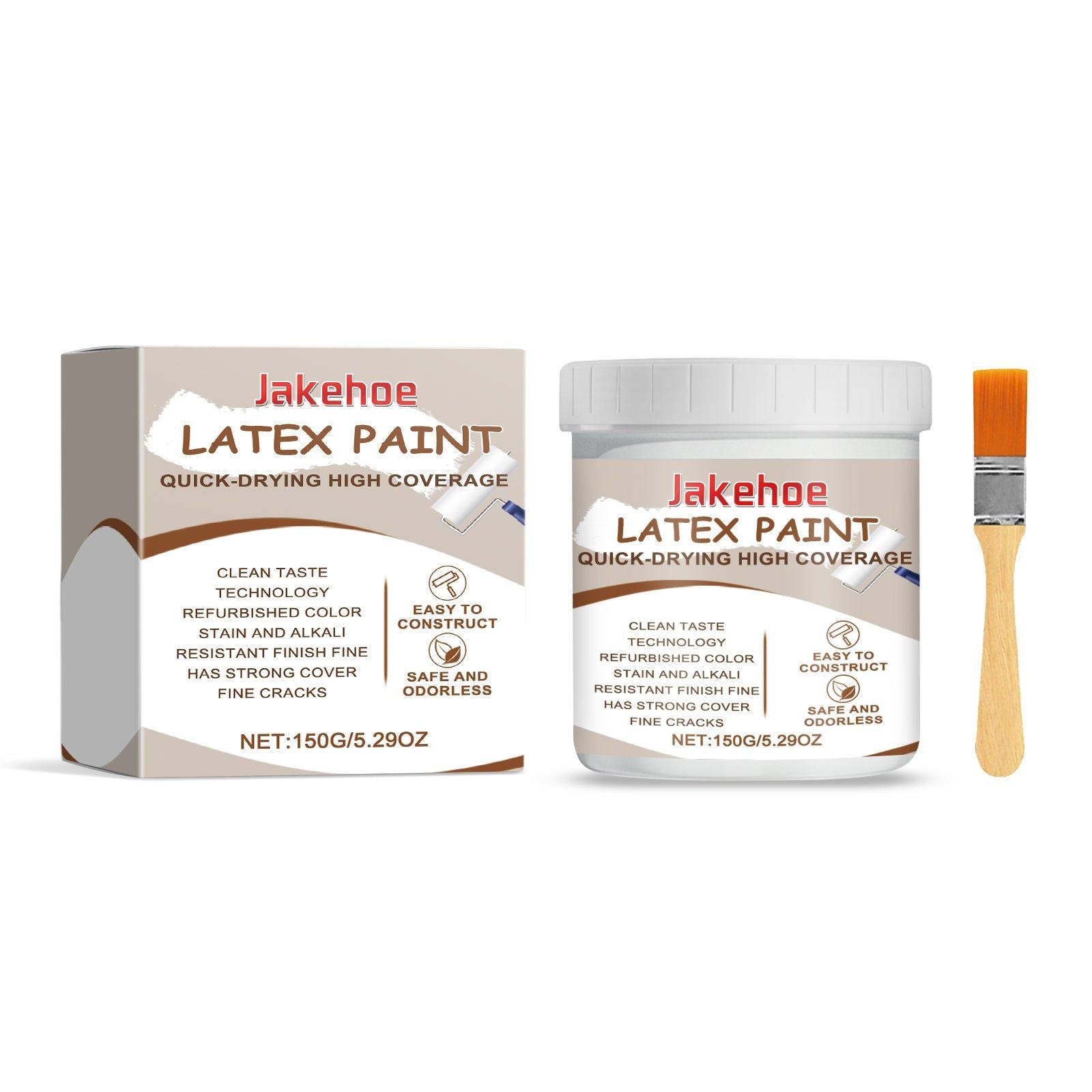 Transform Your Walls with White Latex Paint, Anti-Fouling, Water-Resistant Wall Cleaner ,1set