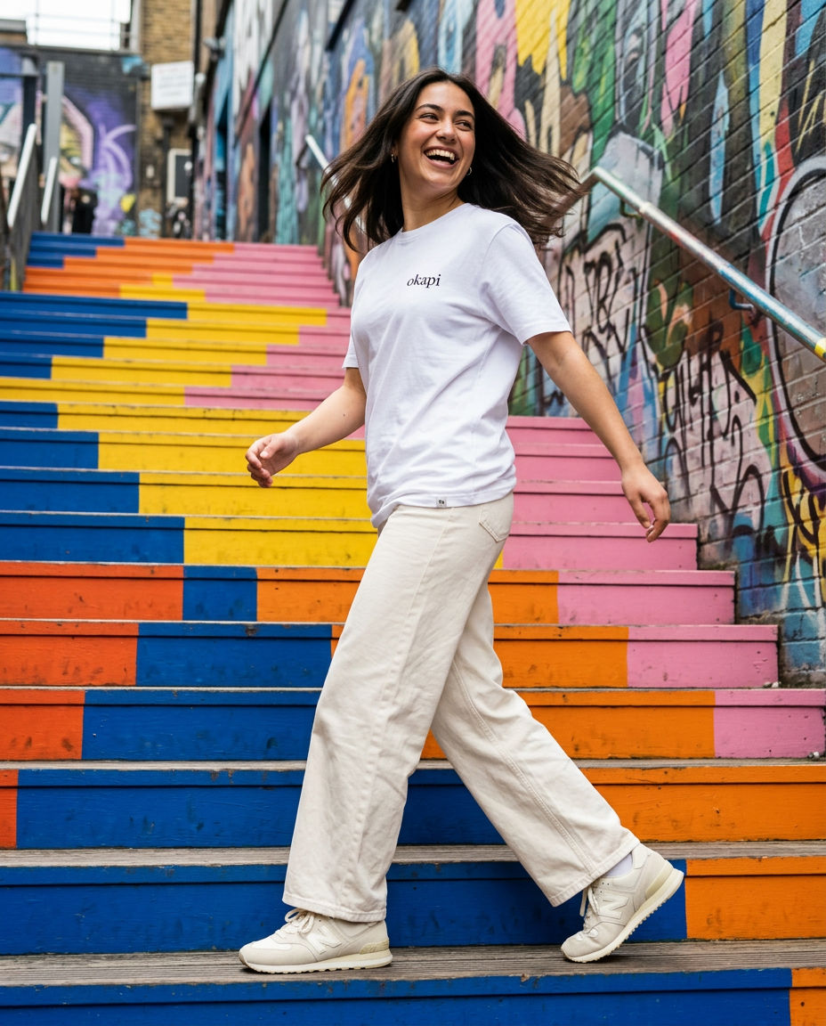 Okapi White Striped Legacy T-Shirt