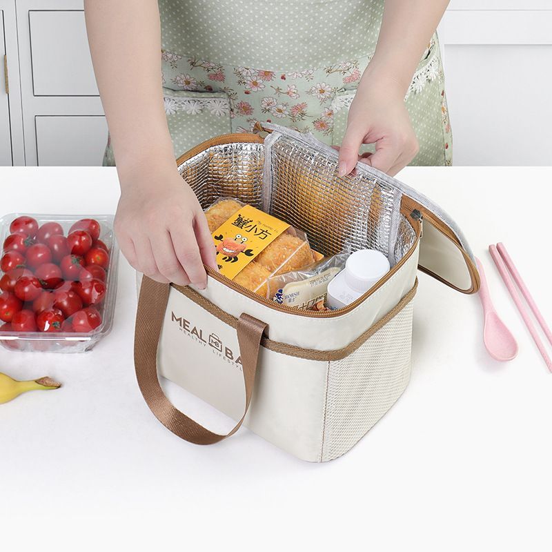 Waterproof Insulated Lunch Bag Thermal Food Storage Tote for Work School and Picnic
