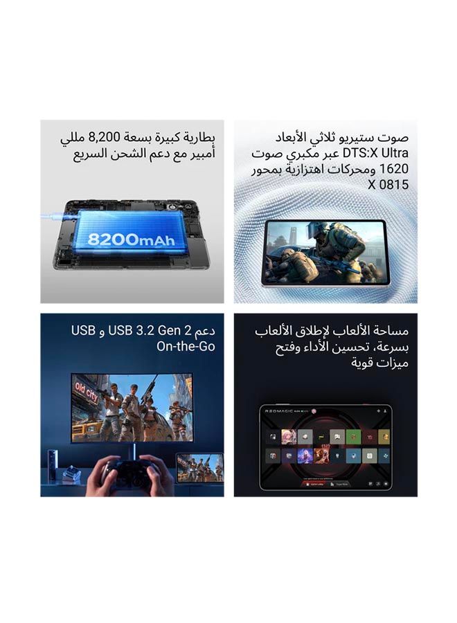 جهاز لوحي REDMAGIC Astra Gaming ذاكرة وصول عشوائي 24 جيجابايت سعة تخزين 1 تيرابايت Eclipse