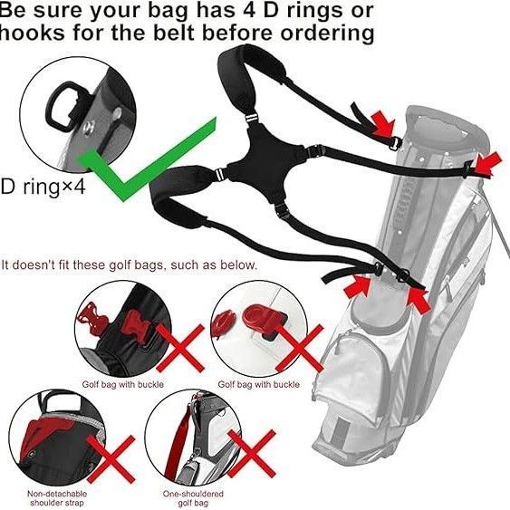 Golf Bag Straps Universal Golf Bag Carry Strap Replacement