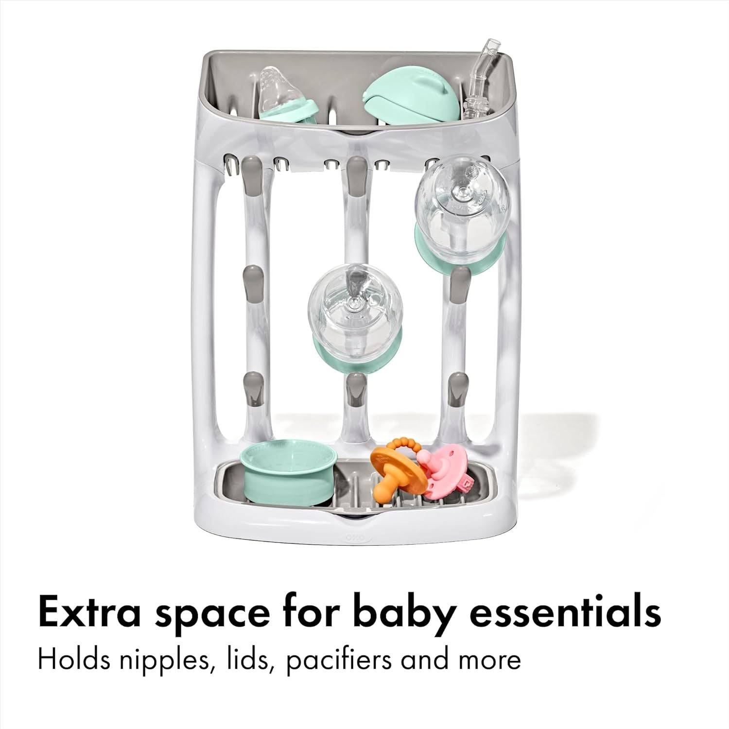 Space-Saving Baby Bottle Drying Rack Compact Dish Drying Rack with Removable Trays