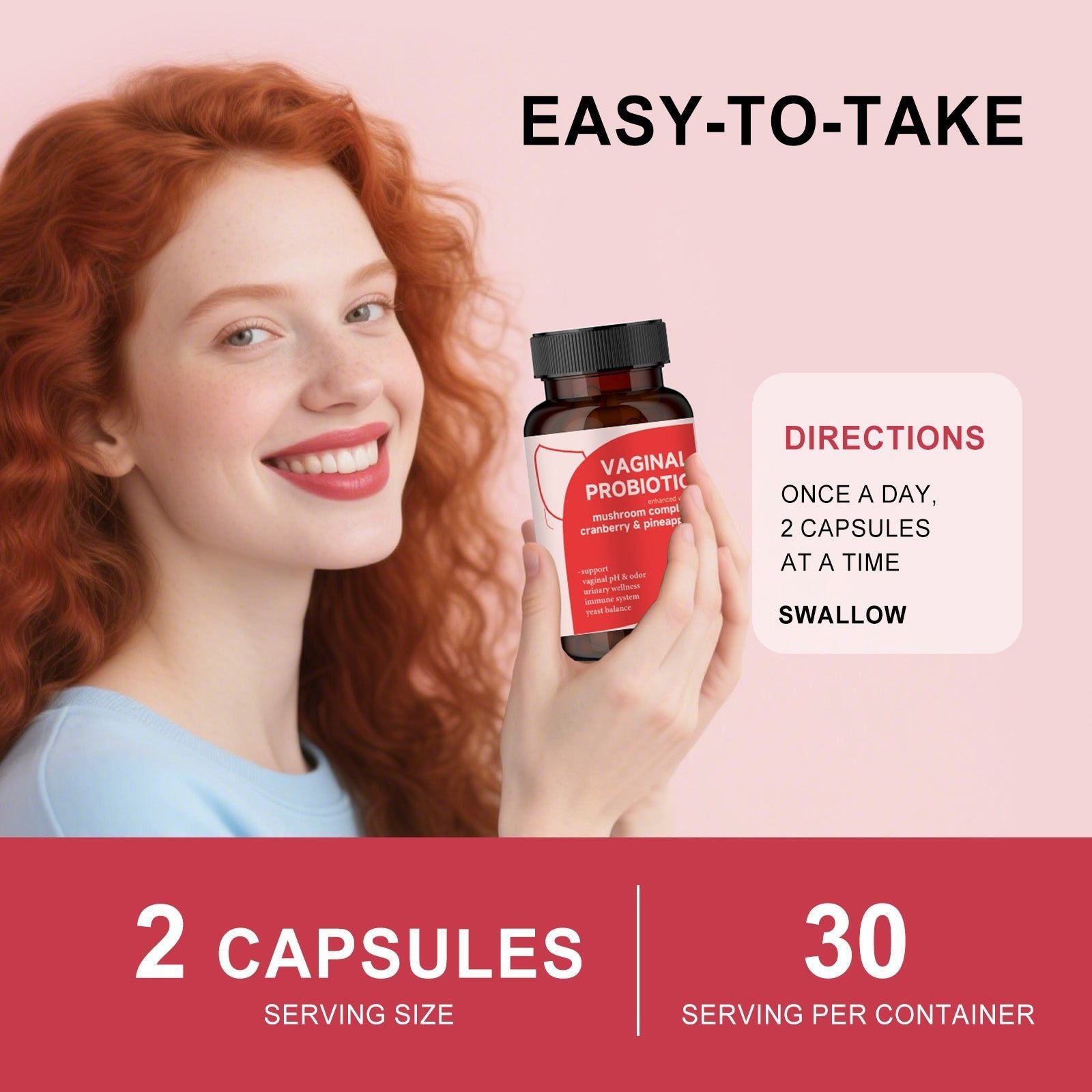 Women's Probiotic Capsules for Body Care, Vitality, and Light Figure, Natural Support ,60patches