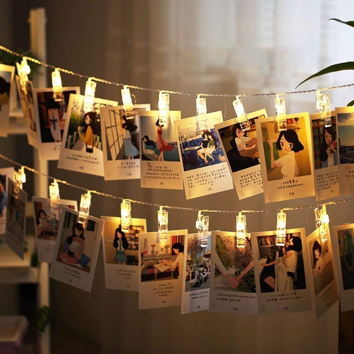 Photo Clip String Lights 100 LED Fairy Lights Bedroom Wedding Wall Decoration
