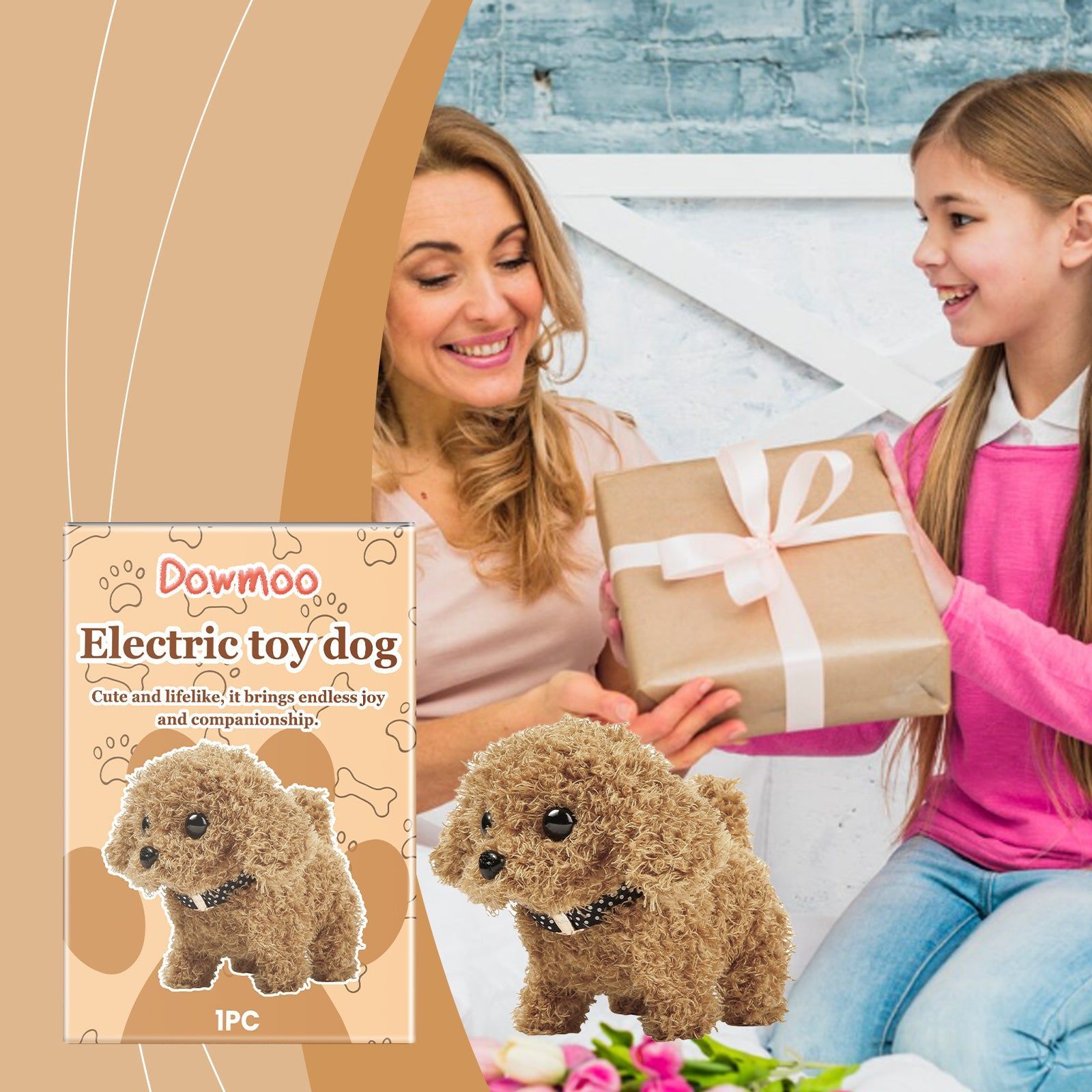 Creative Electric Toy Dog, Plush Soft, Realistic Puppy Behavior, Fun & Durable ,1pcs