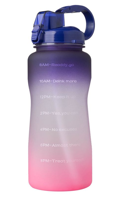 Large Capacity Water Bottle Gradient Fitness Sports Water jug With Time Marker