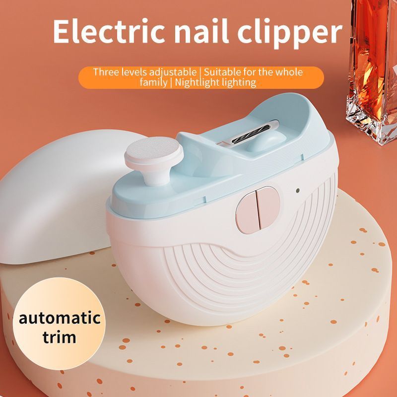 Electric Nail Clipper Rechargeable Nail Trimmer with Light for Elder Children