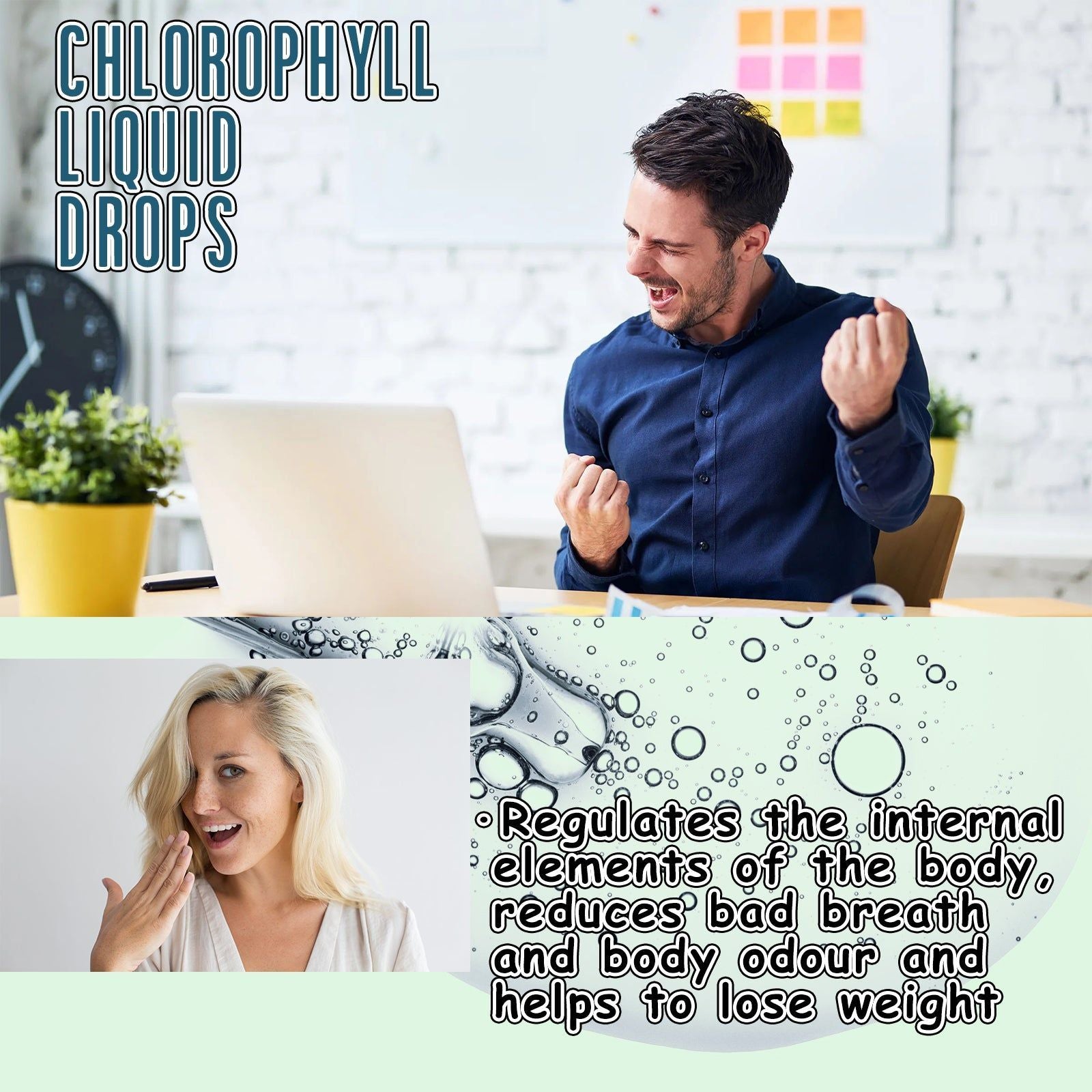 Boost Your Body Care, Fresh Breath, Weight Loss, Natural Chlorophyll Drops ,60ml