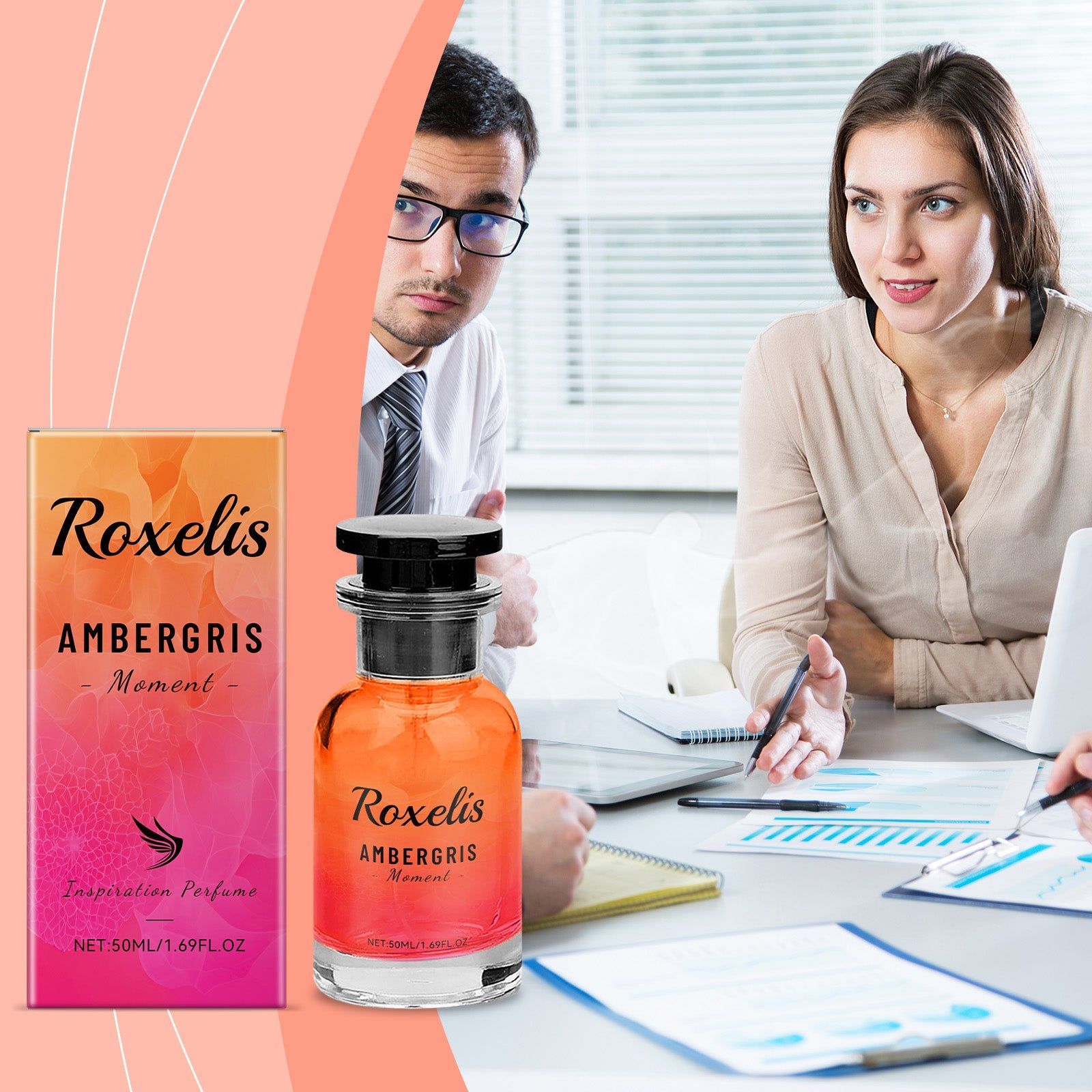 Ambergris Perfume for Men and Women, Long-lasting Fragrance, Pheromones, Romantic Scent ,50ml