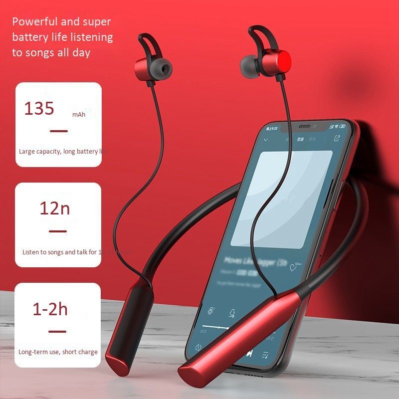 Magnetic Neckband Earphones Bluetooth Headphone Waterproof Wireless Sport Headset