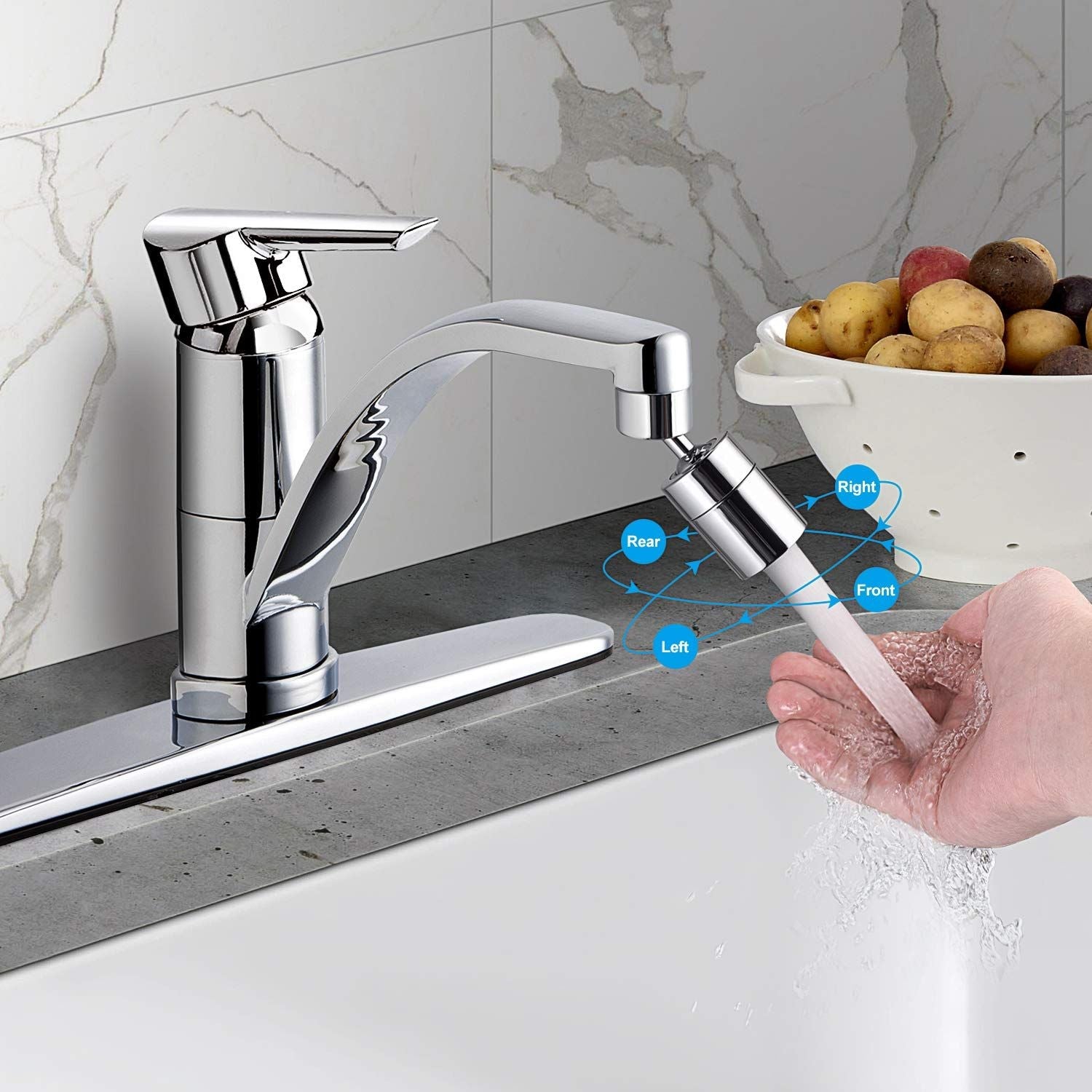 Kitchen Sink Faucet Splash Filter Rotary Booster Splash proof Faucet