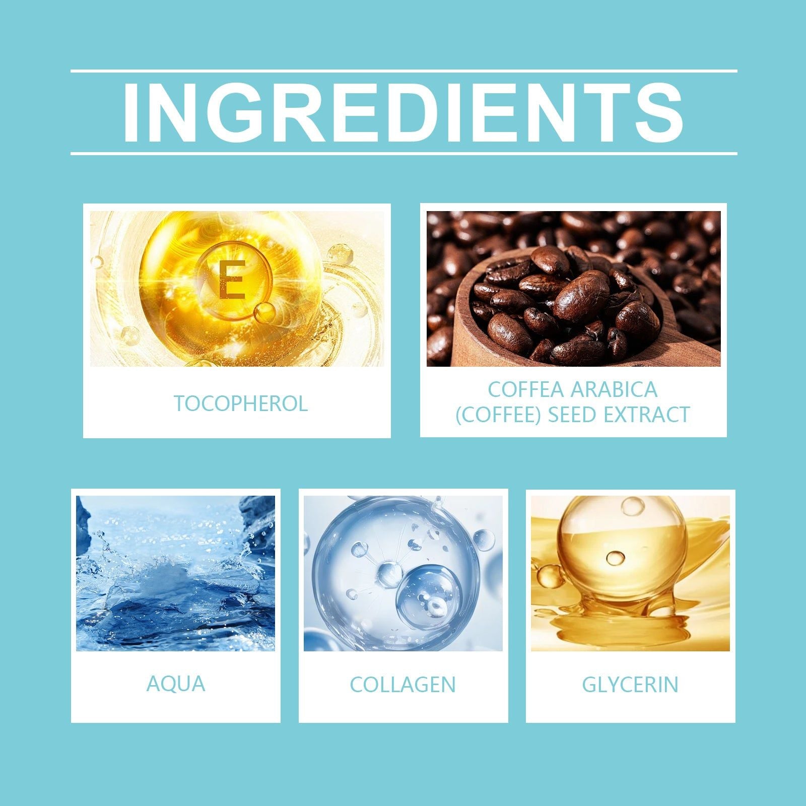 Brightening Eye Cream for Wrinkles, Firming, Collagen, Coffee Extract, Anti-Aging, Moisturizing, Eye Care ,30g