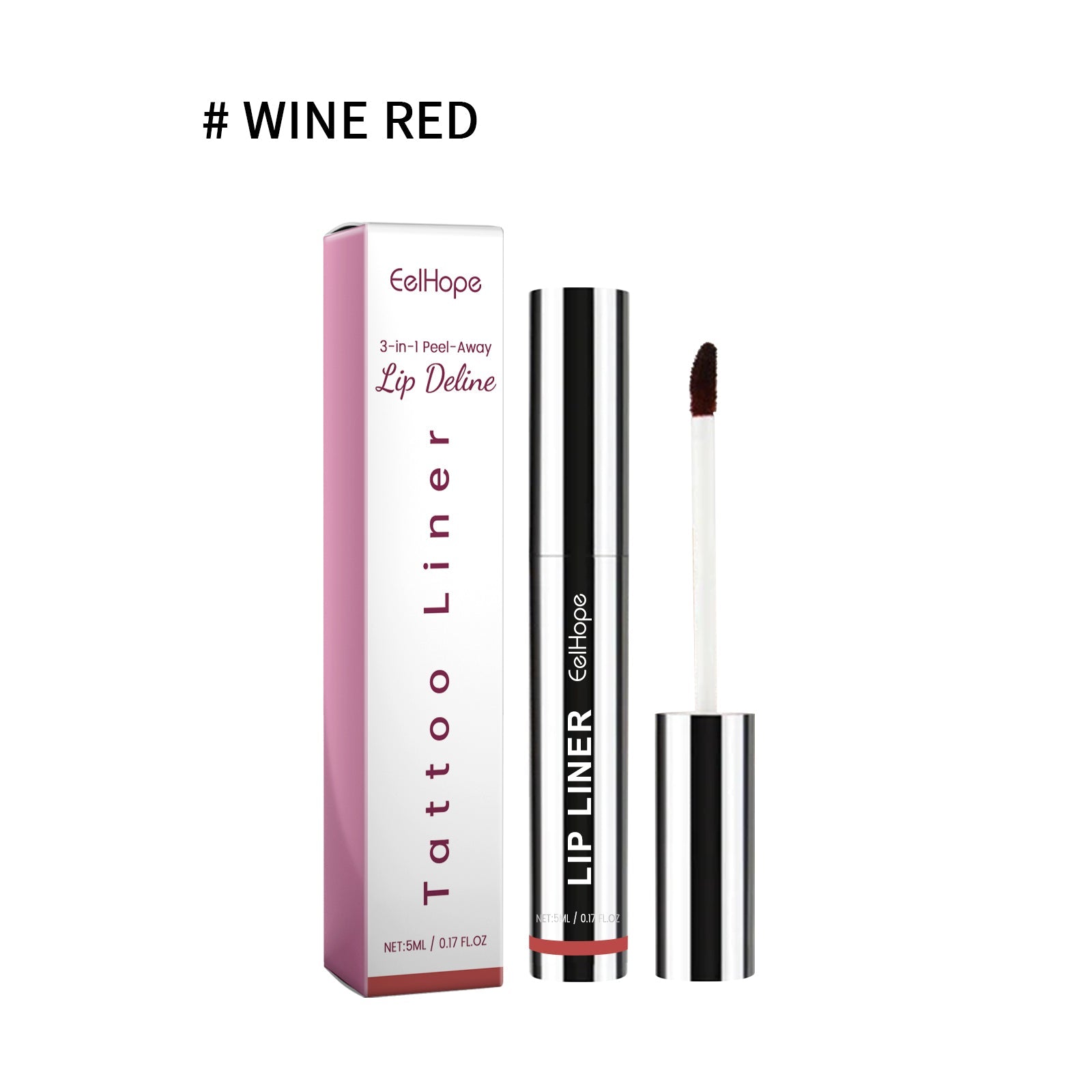 Tattoo Lip Liner, Long-Lasting Waterproof Volumizing Lip Color, Peeling Proof ,5ml
