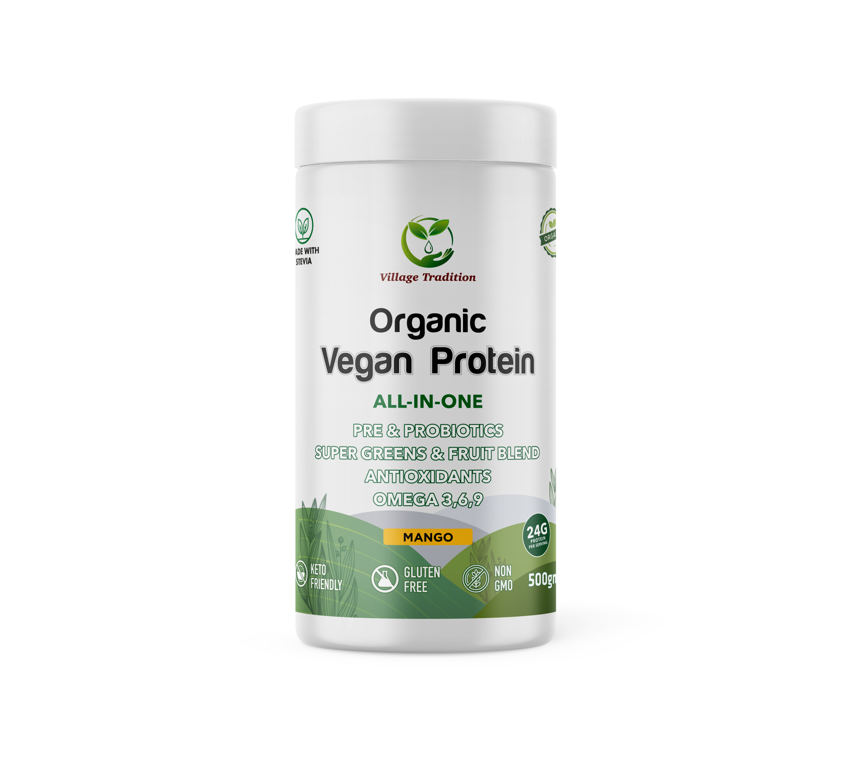 Village Tradition ORGANIC VEGAN PROTEIN - MANGO