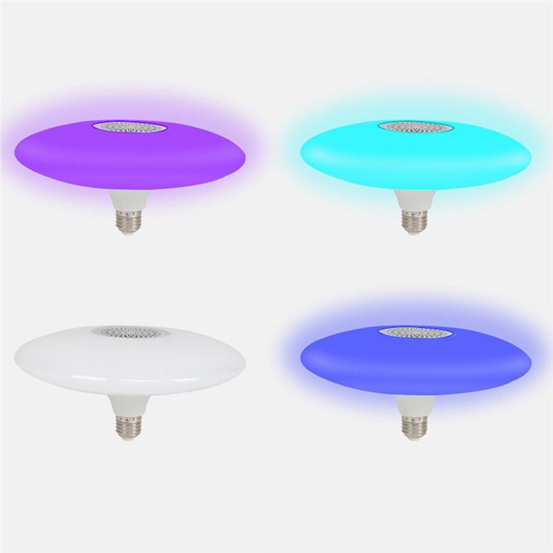 Music Ceiling Light RGB Colour Changing LED Lamp With Bluetooth Speaker Remote Control