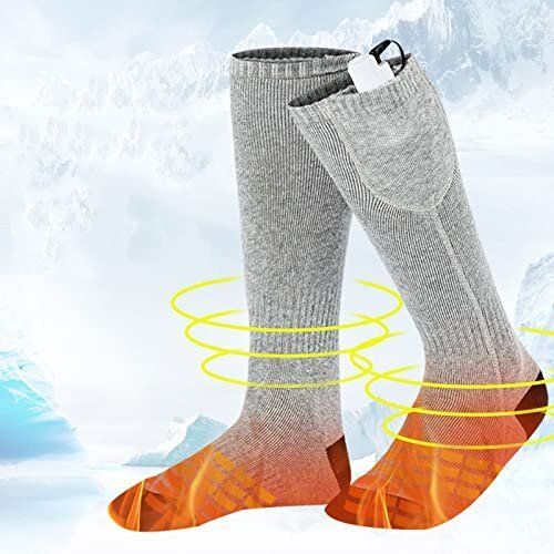 Electric Heated Socks Rechargeable Winter Thermal Socks With 3 Levels Temperature