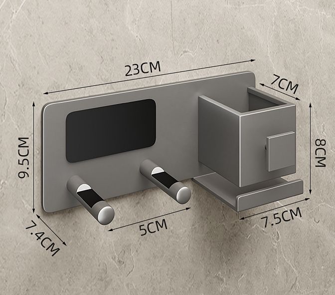 Bathroom Hair Dryer Rack Adhesive Wall Mount Hair Dryer Holder Comb Organizer