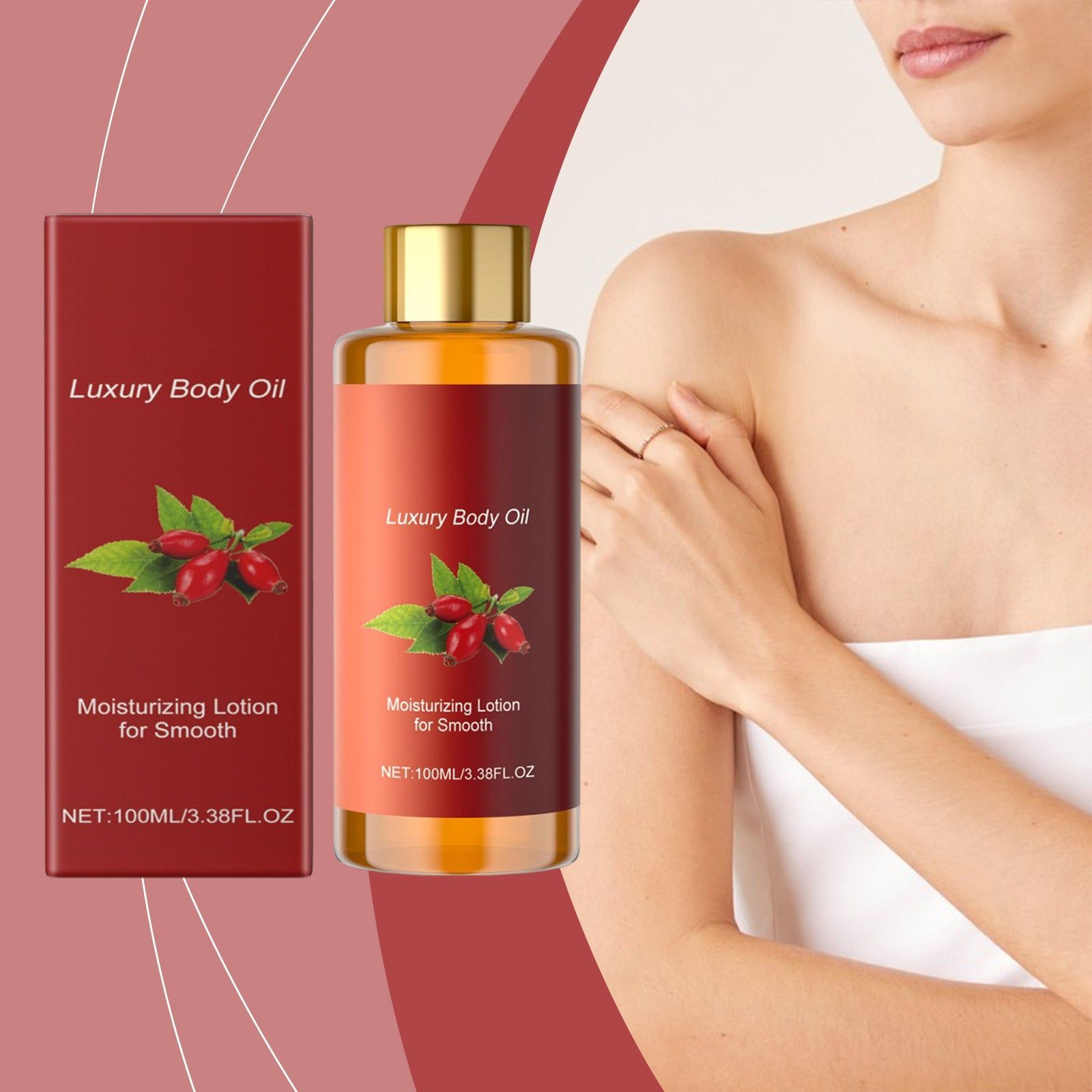 Body Moisturizer, Hydrating Nourishing Body Oil, Soft, Smooth, Refreshing ,100ml
