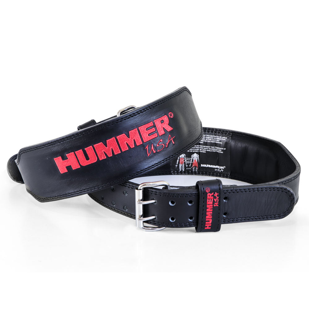 HMR USA Fitness 1993-01 Leather Belt Red/Blk (L)
