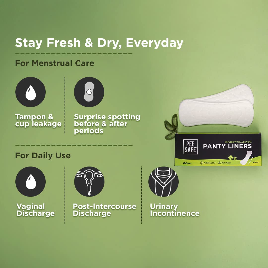 Pee Safe Aloe Vera Panty Liners XL 20N