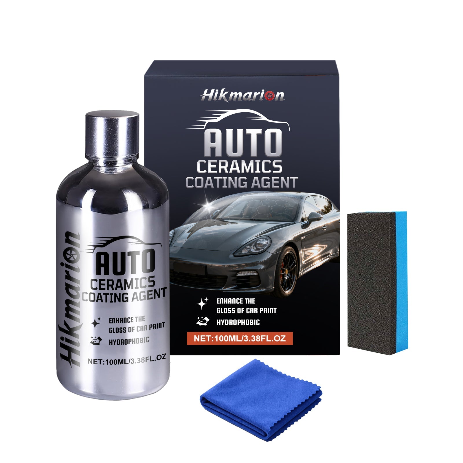 Car Care Ceramic Coating, Long-Lasting Shine, Easy Application, Protects Paint ,1set