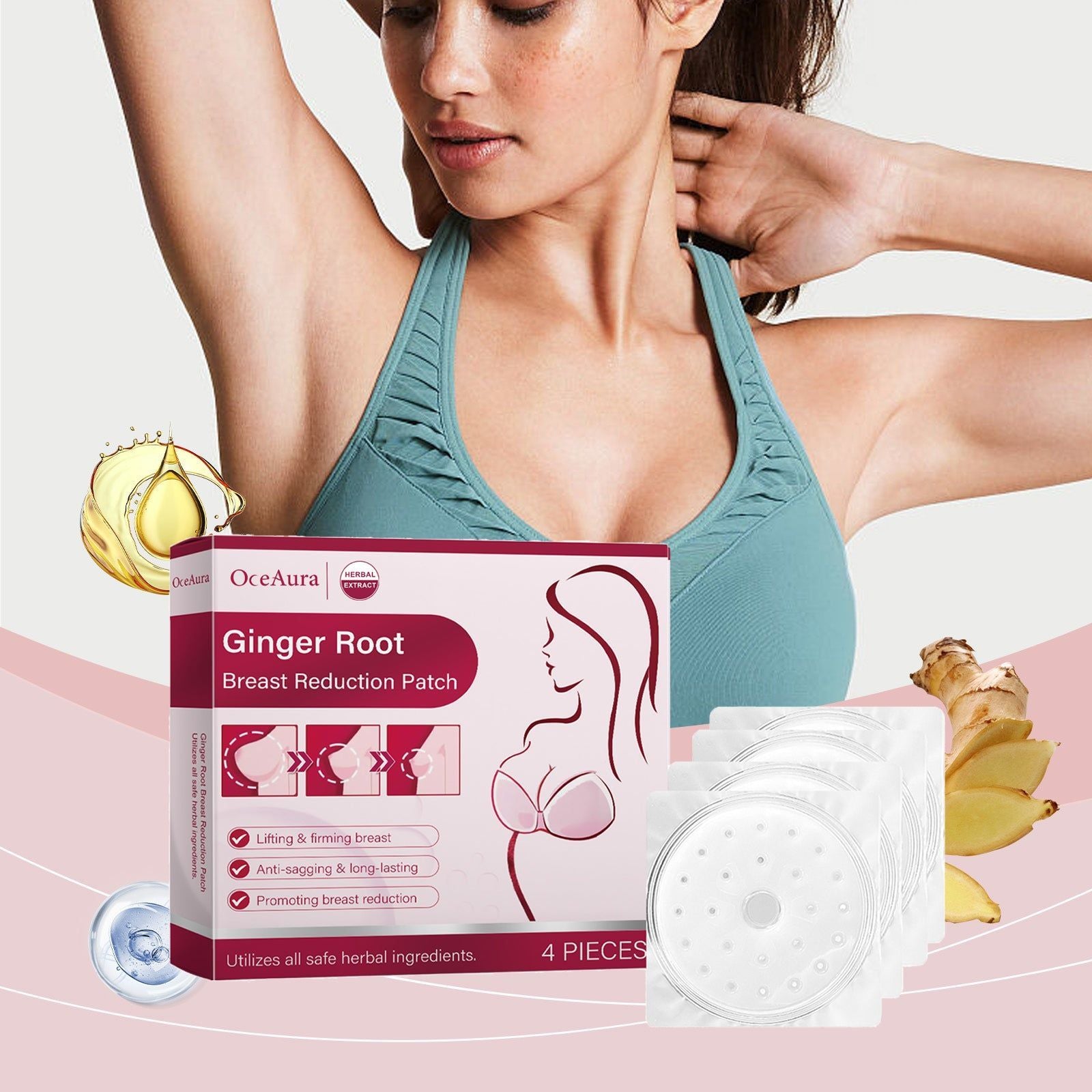 Chest Care Patch, Skin Rejuvenation, Firming, Moisturizing, Anti-Sagging ,4pieces