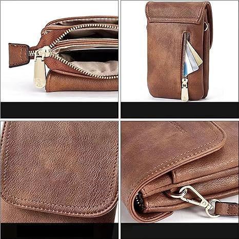 Mini Phone Bag Small PU Leather Crossbody Bag Cell Phone Bag Wallet Purses for Women