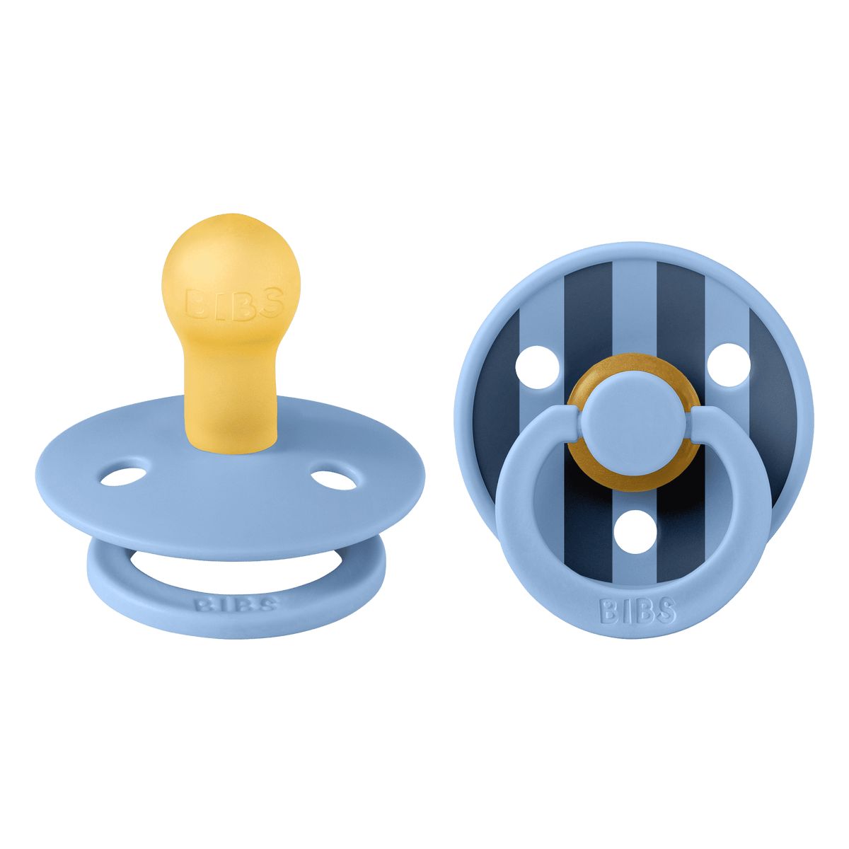 Bibs Pacifier Size 1-Baby 0-6M (2pcs)-Studio Colour -Sky Blue Mix