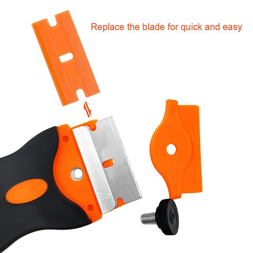 21pcs Set Glass Scraper Double-edged Metal Blade Sticker Remover Window Cleaning Tool