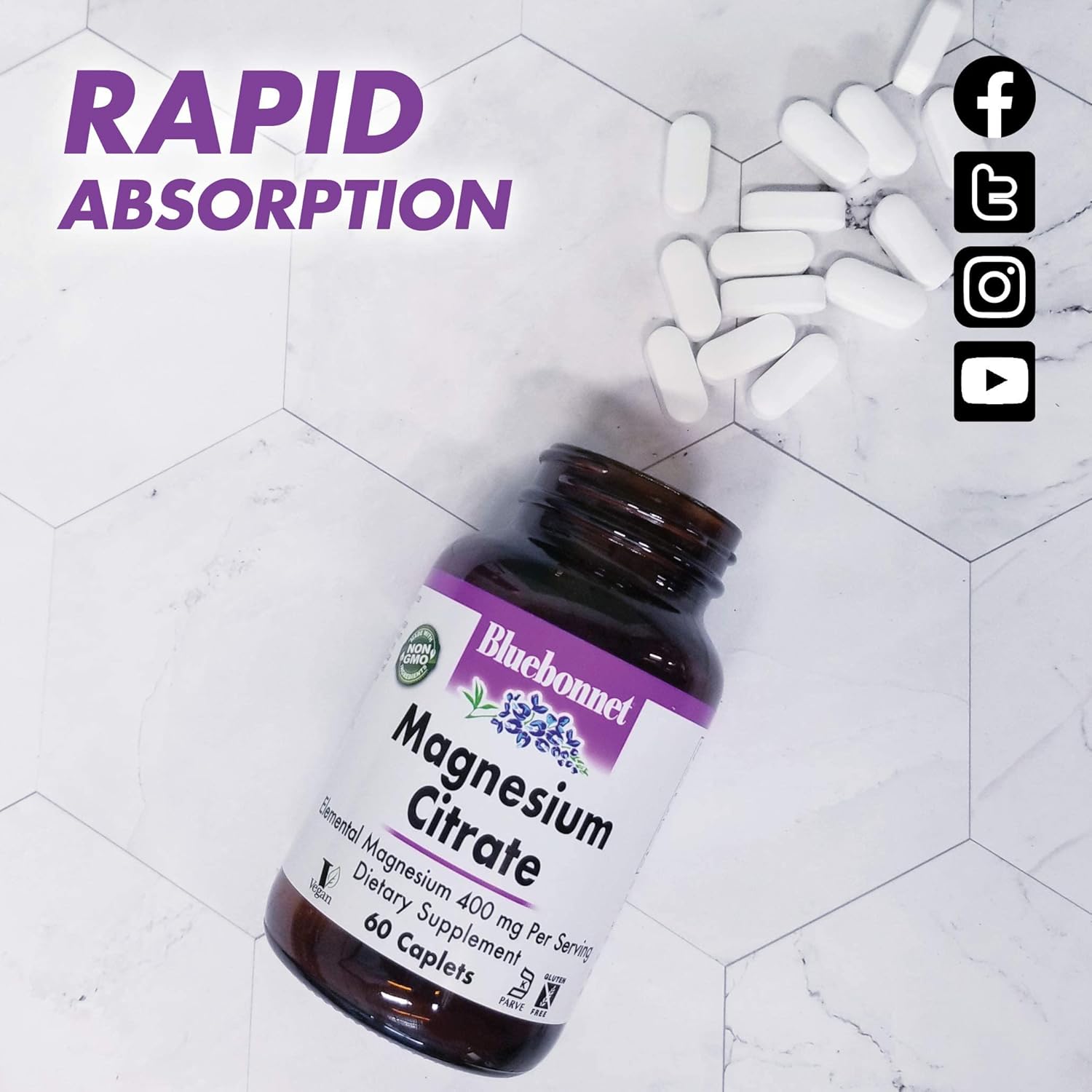 BlueBonnet MAG CITRATE 400MG 60S