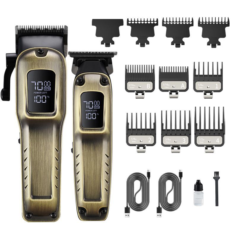 Rechargeable Men's Hair Clipper Grooming Kit