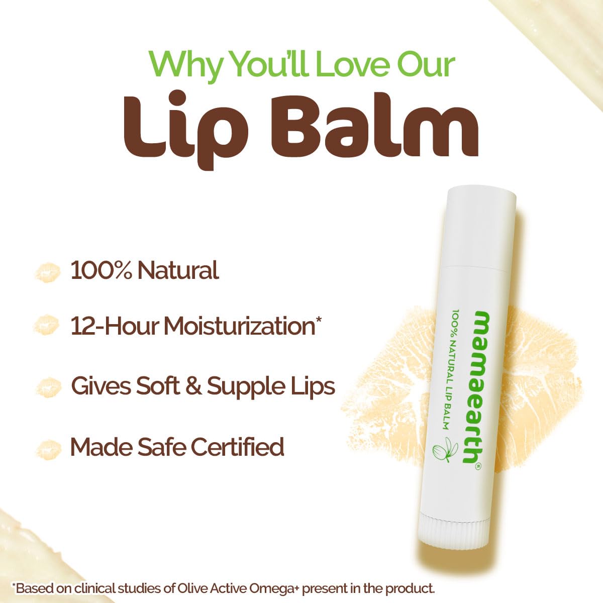 Mamaearth N 100% Natural Lip Balm Vit E & shea butter 4g