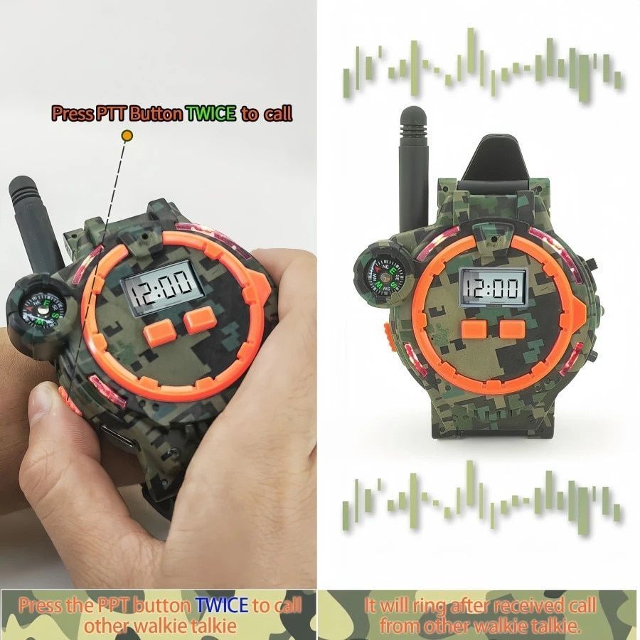 Rechargeable Walkie Talkies for Kids Radio Walky Talky with Flashlight Children Gifts