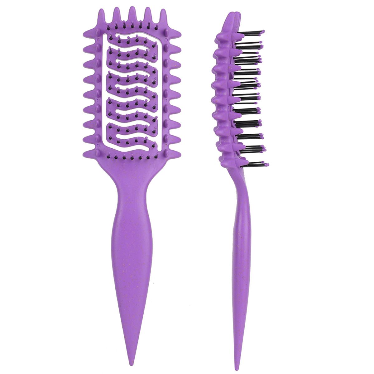 Wheat Straw Detangling Hair Brush for Wet & Dry Hair Purple