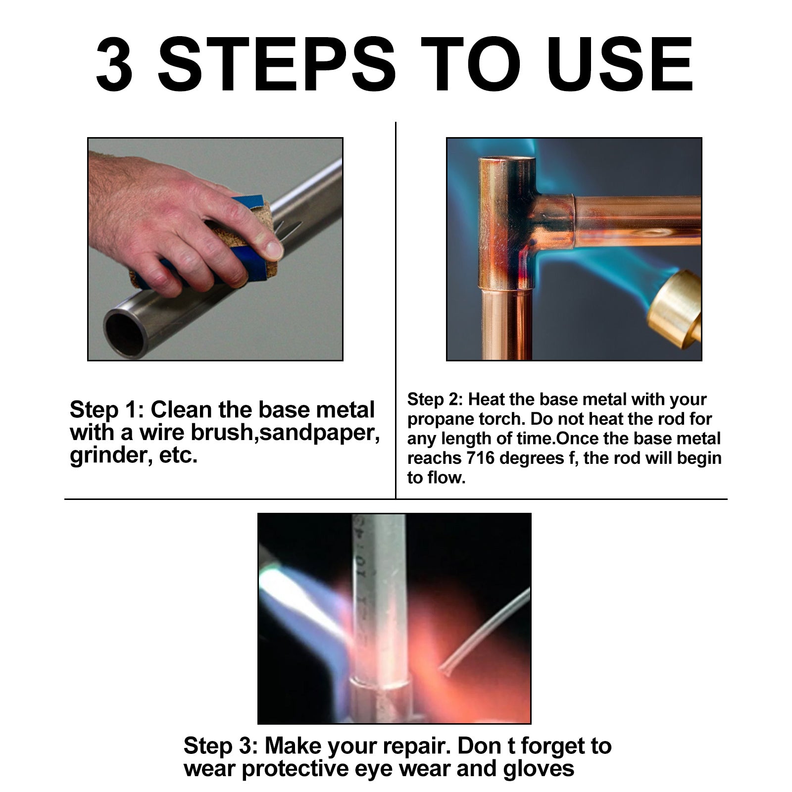 High-Strength Aluminium Welding Rod, Low Temp Flux-Cored Electrode for Fast Repairs ,10pcs