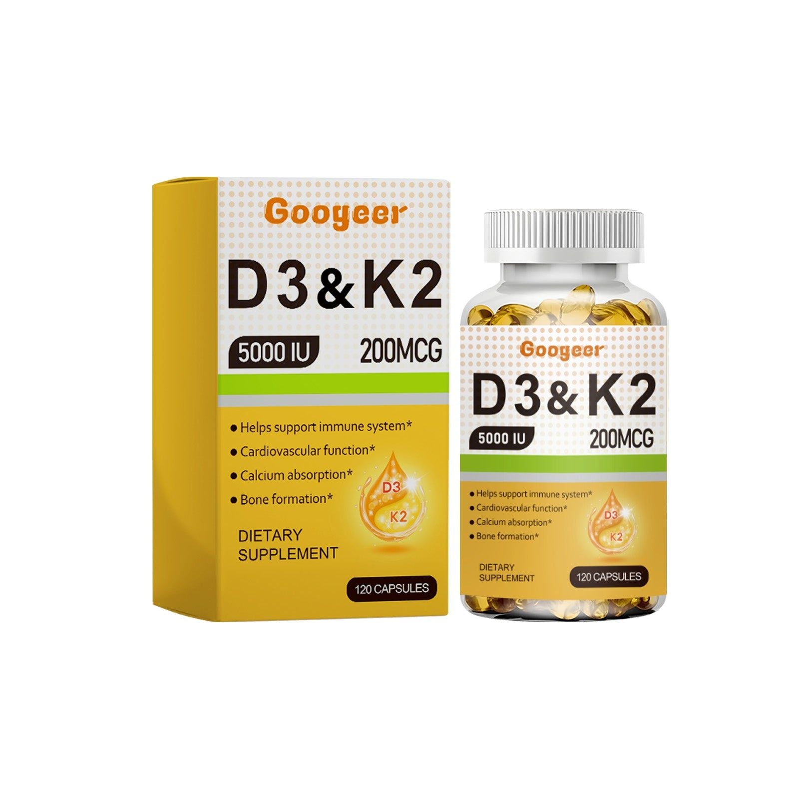 Boost Your Body Care, Vitality & Immunity with Vitamin Capsules, Relieve Fatigue ,120capsules