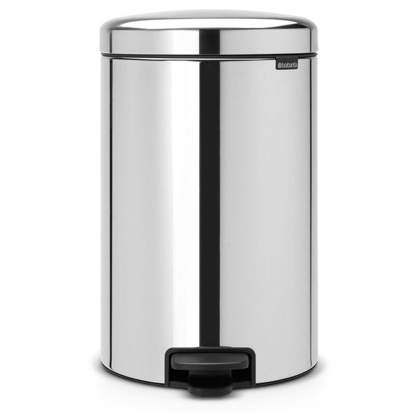 Brabantia 113987 Pedal Bin,20L,Plastic Bkt Brilliant Steel