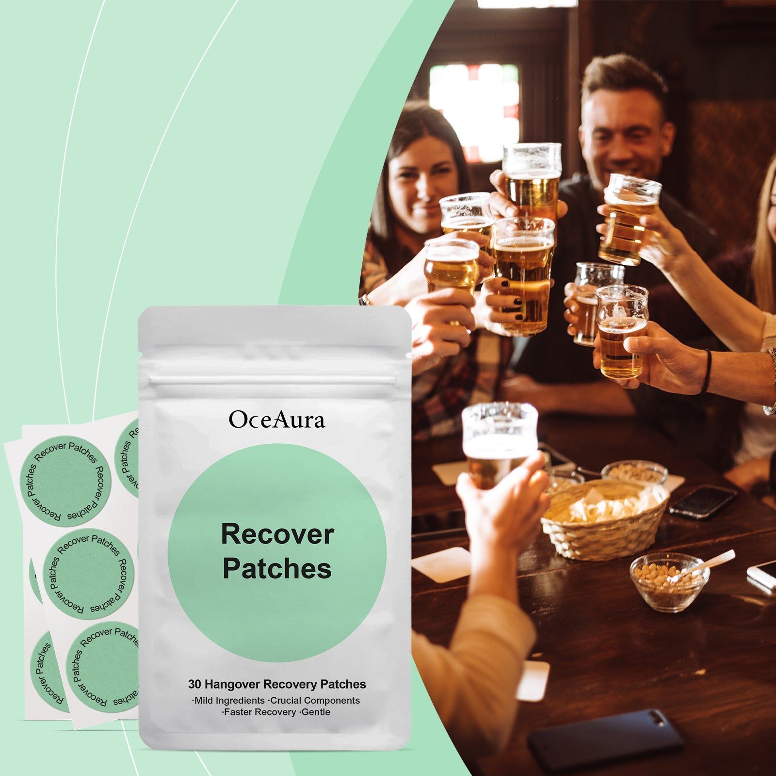 Body Care Patch, Daily Relief for Hangover, Vitality Boost, Fast Recovery ,30pcs