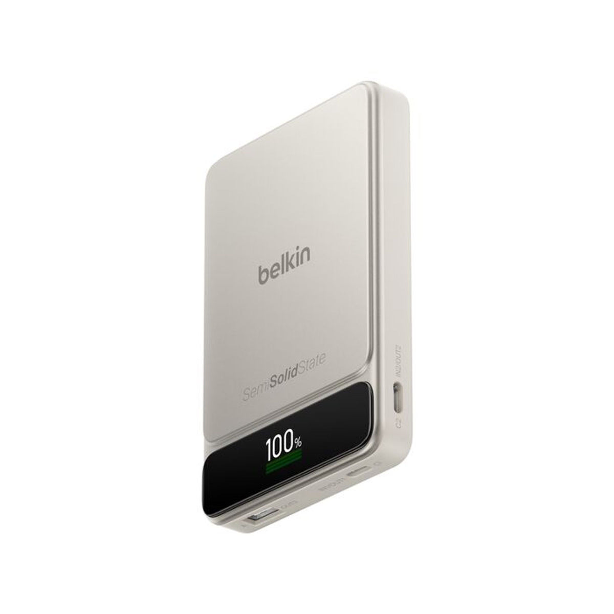 Belkin Semi Solid State Power Bank, 10,000mAh, 60W, Sand