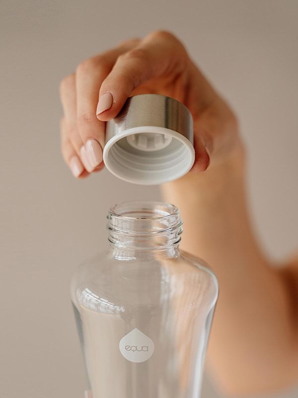 Magnolia glass bottle