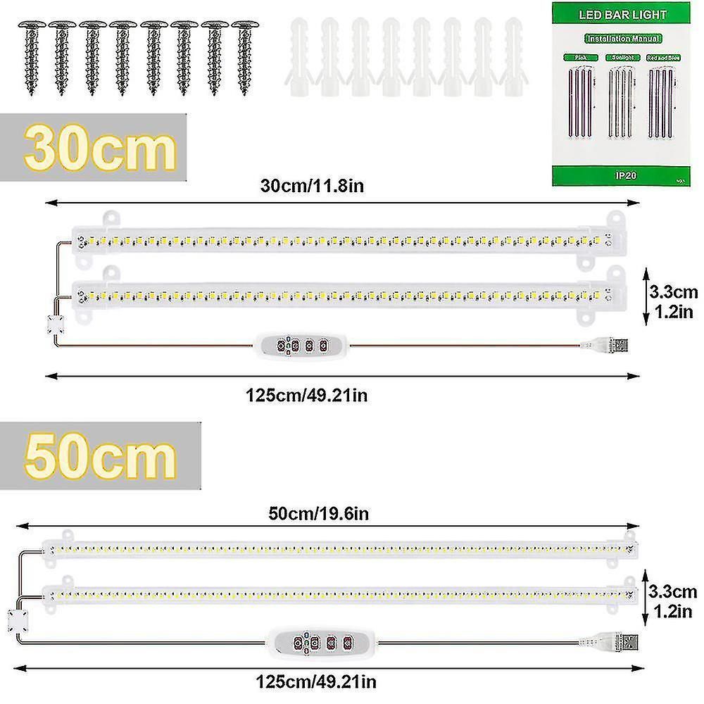 Led Grow Lights Strips For Indoor Plants, Sunlight Full Spectrum 42-288 Leds Plant Lamp With Auto Timer For Shelves Hydroponics Succulent