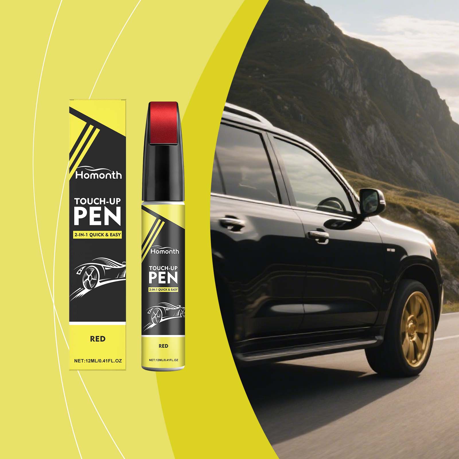 Car Scratch Repair Pen, Quick Paint Surface Scratch Care, Easy DIY Repainting ,12ml