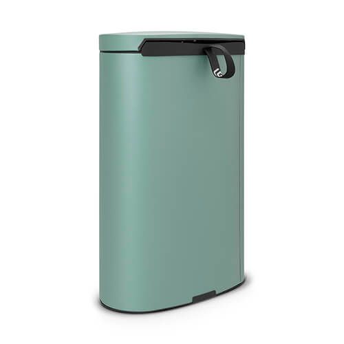 Brabantia 103902 FlatBack+SpaceSave PedalBin Silent 40L - Mineral Mint shade