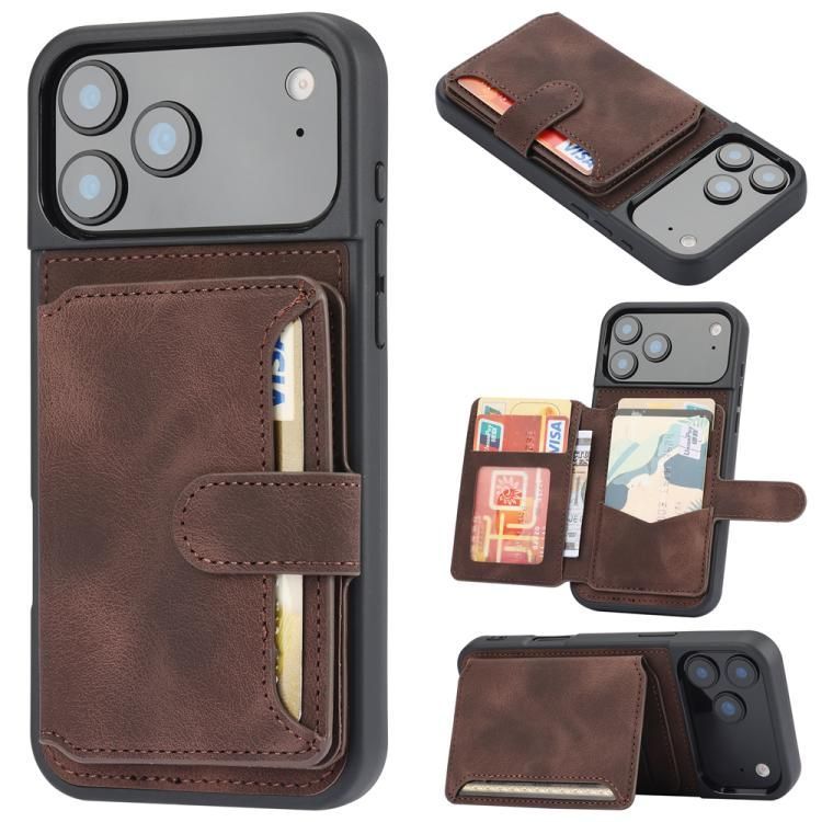 For iPhone 18 Pro Max / iPhone 17 Pro Max Skin Feel Dream RFID Anti-theft PU Card Bag Phone Case