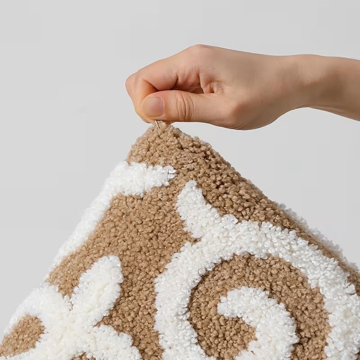 AIESY® Micro-Poly Shaggy Leaf Shape Multi-Purpose Door Mat for Home