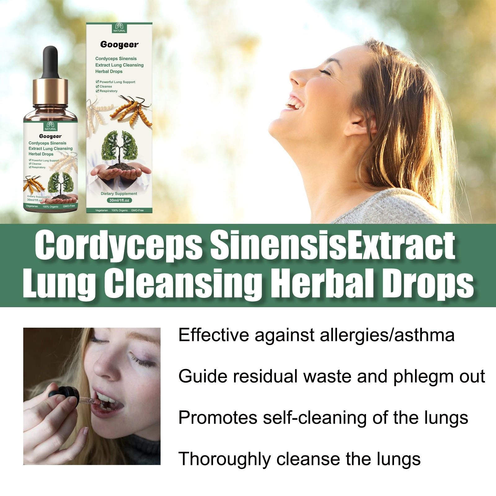 Body Care Drops for Nasal Relief, Lung Support, Natural Respiratory Detox ,30ml