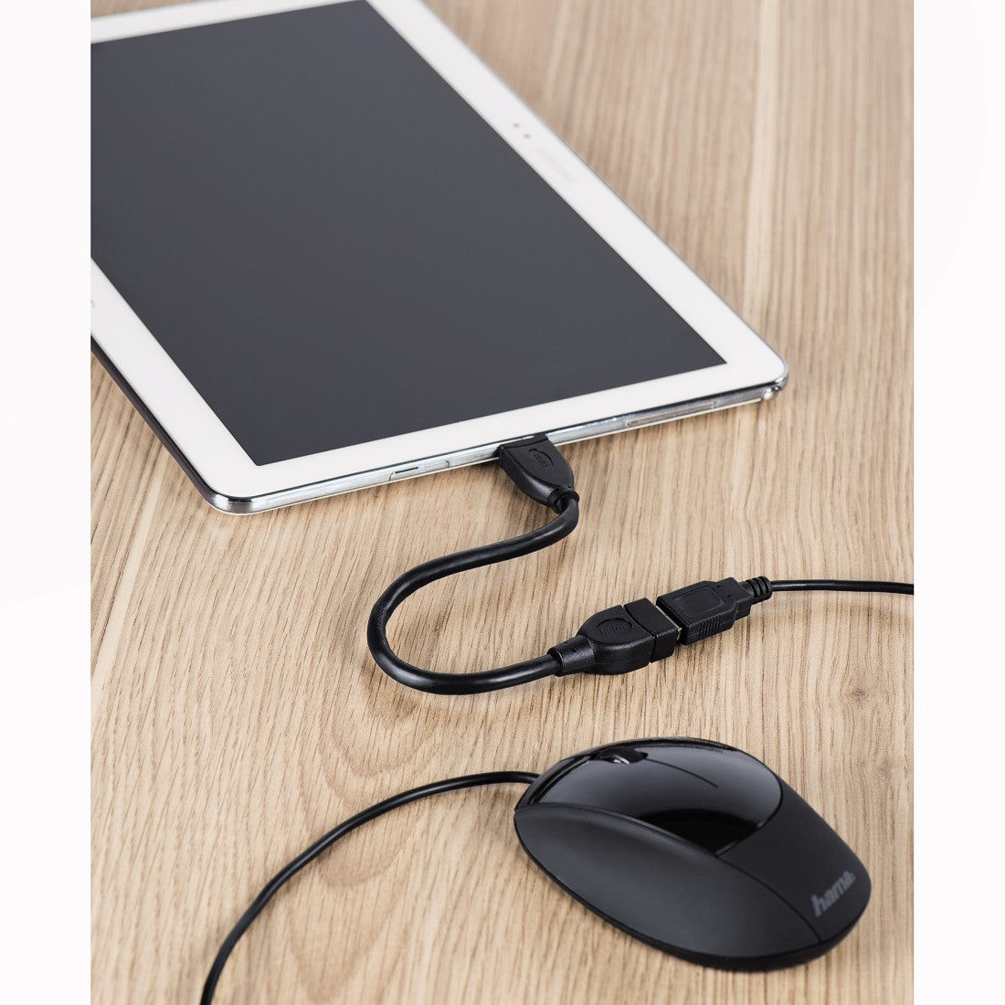 HAMA 54511 USB 3.0 OTG Adapter Cable, micro plug - A socket, black, 0.15 m