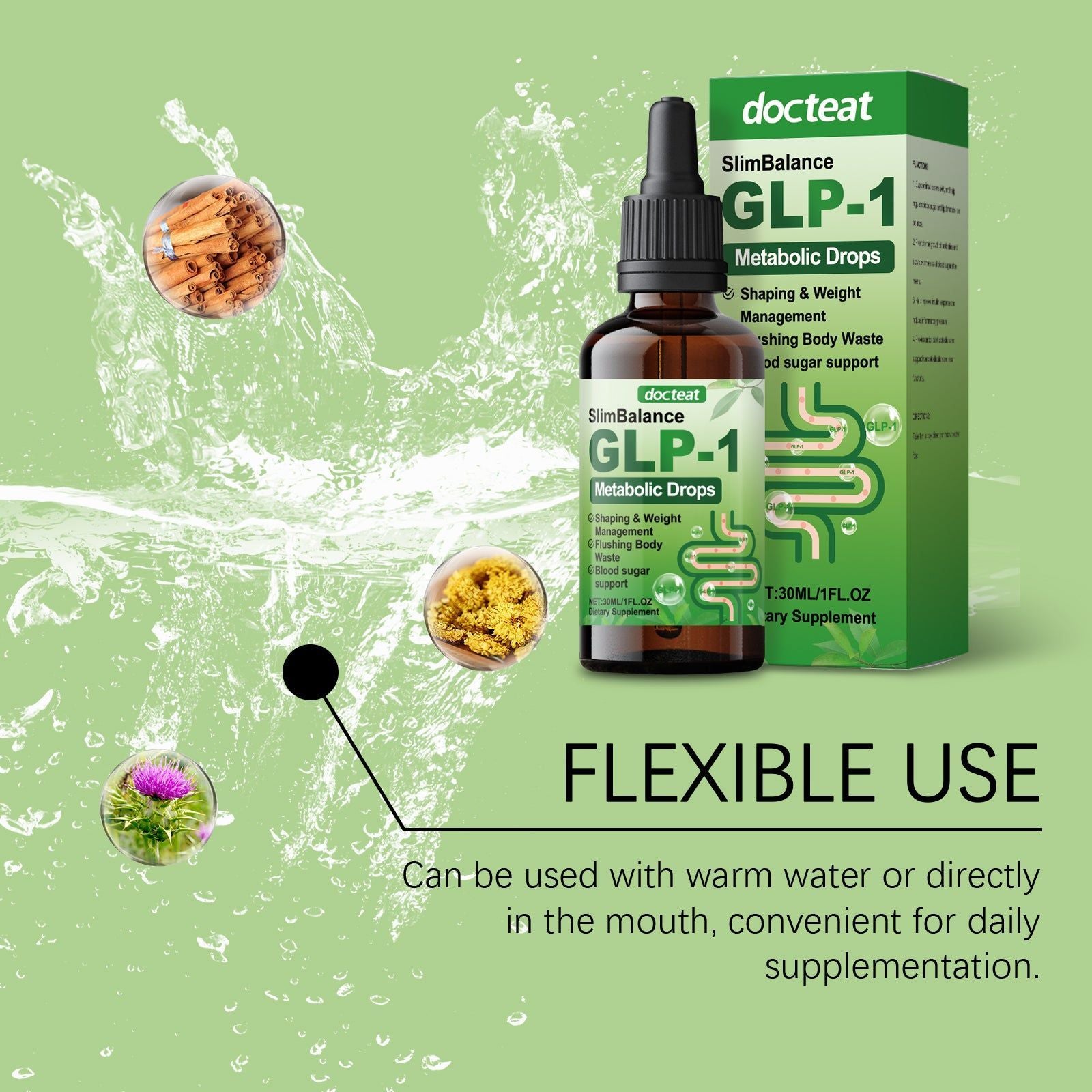 Boost Your Body Care, Regulate Blood Sugar, Support Digestion with GLP-1 Drops ,30ml