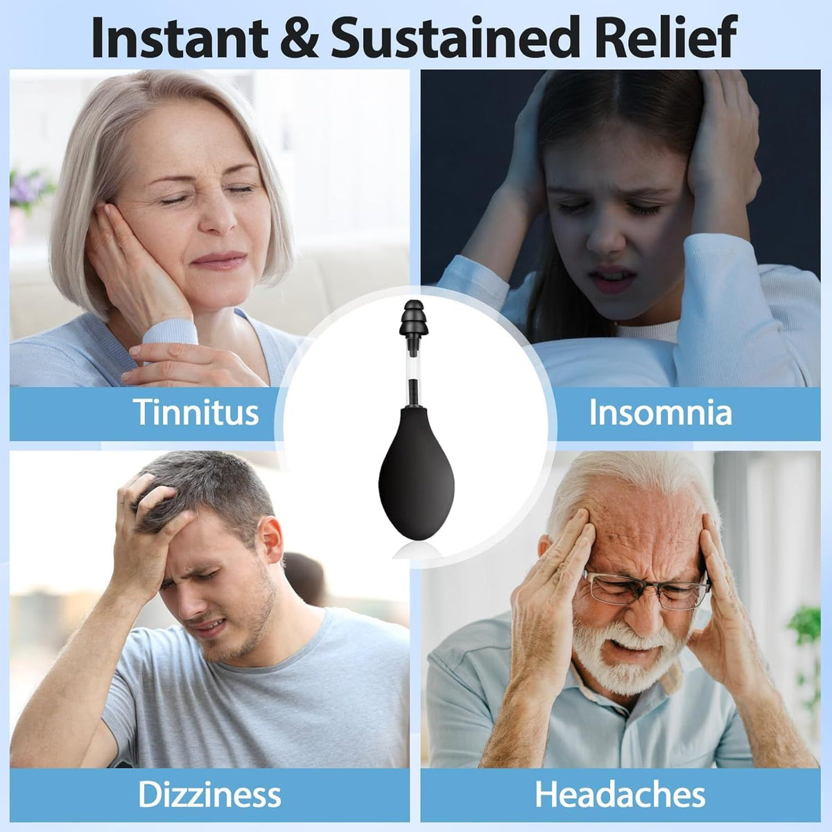Ear Pain Relief Tool Natural Ear Pressure Relief Device Inner Ear Pressure Stimulation