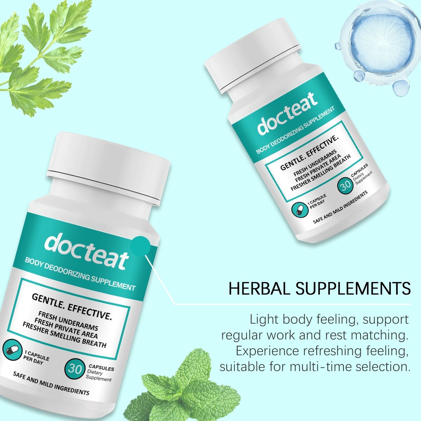 Boost Your Body Care with Chlorophyll Capsules, Natural Energy & Skin Detox ,30pcs
